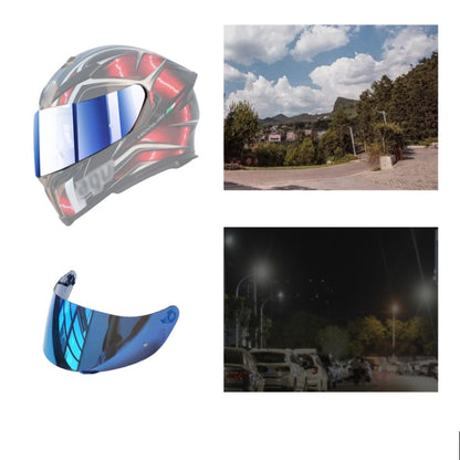 Motorcycle Helmet Visor Anti-UV Wind Shield Lens For AGV K1 / K3SV / K5(Electroplated Blue) - Helmets by PMC Jewellery | Online Shopping South Africa | PMC Jewellery | Buy Now Pay Later Mobicred