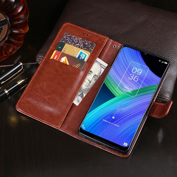 For TCL 20 R 5G idewei Crazy Horse Texture Leather Phone Case(Red) - TCL by idewei | Online Shopping South Africa | PMC Jewellery | Buy Now Pay Later Mobicred