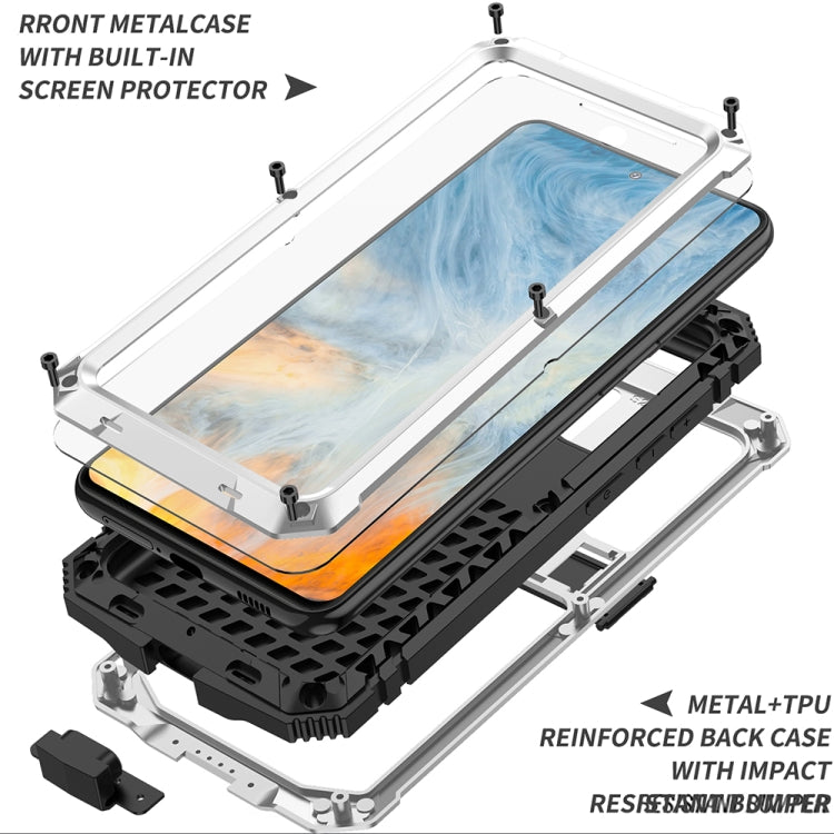 For Samsung Galaxy S21 FE R-JUST Rugged Phone Case with Holder(Silver) - Galaxy Phone Cases by R-JUST | Online Shopping South Africa | PMC Jewellery | Buy Now Pay Later Mobicred