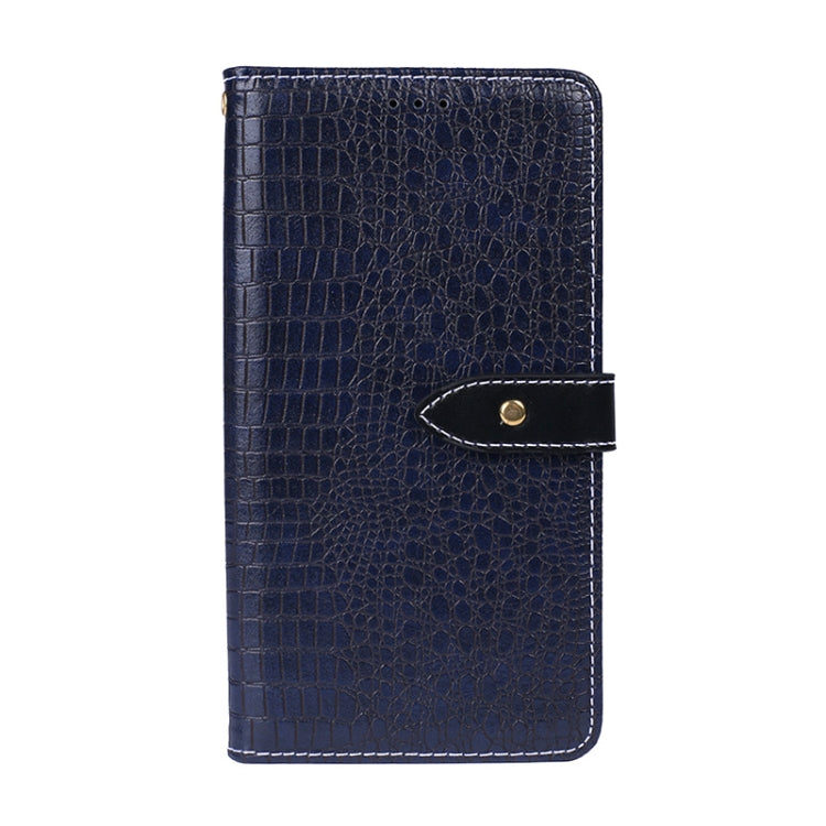 For Tecno Spark 8 idewei Crocodile Texture Leather Phone Case(Dark Blue) - Tecno Cases by idewei | Online Shopping South Africa | PMC TechLife | Buy Now Pay Later Mobicred