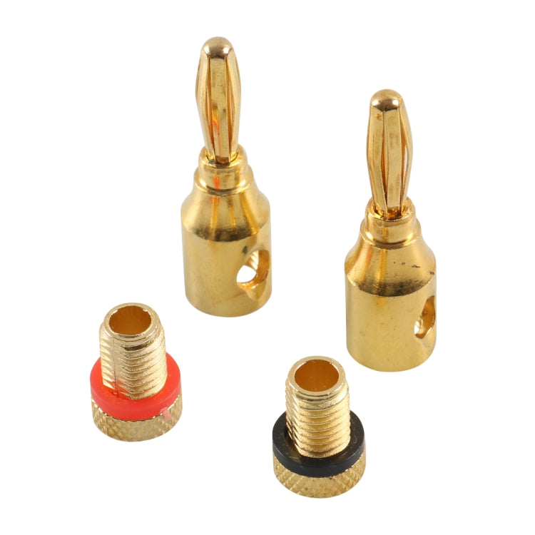 A6520 12 in 1 Car Gold-plated Red and Black 4mm Banana Head Audio Plug - Terminal connectors by PMC Jewellery | Online Shopping South Africa | PMC Jewellery | Buy Now Pay Later Mobicred