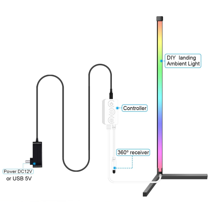 GVVOOHOME LED Symphony Remote Control Floor Atmosphere Light, Power Supply:USB - Floor Lamps by PMc TechLife | Online Shopping South Africa | PMc TechLife | Buy Now Pay Later Mobicred