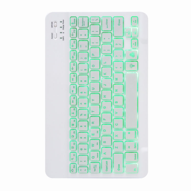 H-097S Monochrome Backlight Bluetooth Keyboard Leather Case with Rear Three-fold Holder For iPad 9.7 2018 & 2017(Pink Blue) - Universal by PMC TechLife | Online Shopping South Africa | PMC TechLife