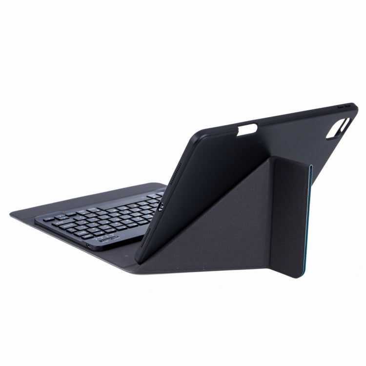 H-097 Bluetooth Keyboard Leather Case with Rear Three-fold Holder For iPad 9.7 2018 & 2017(Dark Night Green) - free shipping - PMC TechLife - Order now!