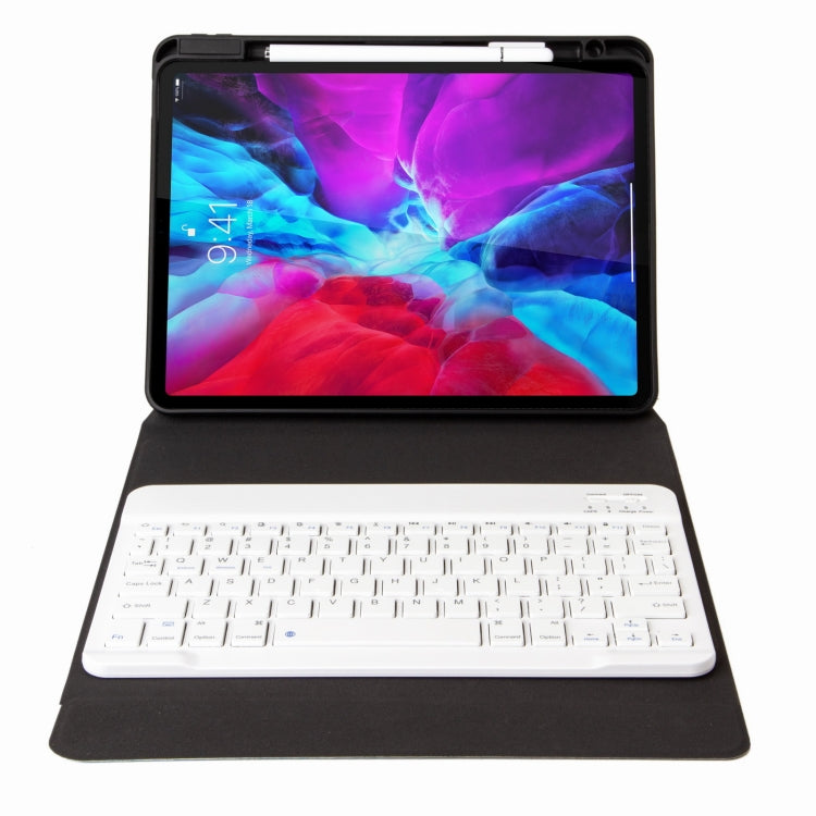 H-097 Bluetooth Keyboard Leather Case with Rear Three-fold Holder For iPad 9.7 2018 & 2017(Purple) - Universal by PMC TechLife | Online Shopping South Africa | PMC TechLife