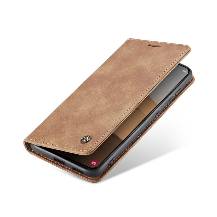 For Samsung Galaxy S22+ CaseMe 013 Multifunctional Horizontal Flip Leather Phone Case(Brown) - Galaxy S22+ 5G Cases by CaseMe | Online Shopping South Africa | PMC Jewellery | Buy Now Pay Later Mobicred