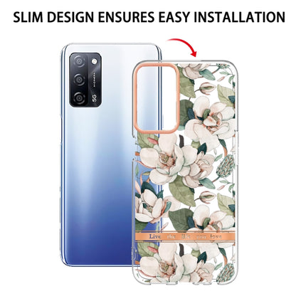 For OPPO A55 5G / A53S 5G / A54 4G / A16 / A54S 4G Flowers and Plants Series IMD TPU Phone Case(Green Gardenia) - OPPO Cases by PMC Jewellery | Online Shopping South Africa | PMC Jewellery | Buy Now Pay Later Mobicred