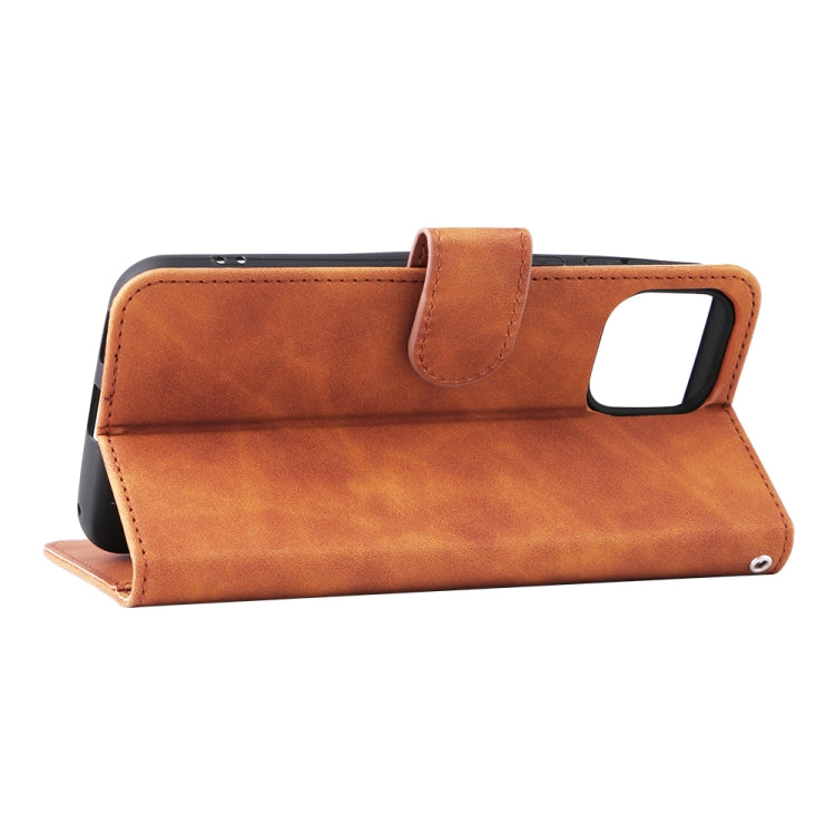 For Ulefone Note 6 Skin Feel Magnetic Flip Leather Phone Case(Brown) - Ulefone Cases by PMC Jewellery | Online Shopping South Africa | PMC Jewellery | Buy Now Pay Later Mobicred