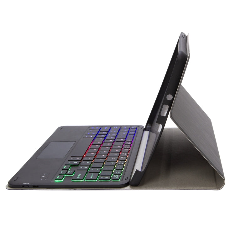 SFGO-AS Tree Texture Backlight Bluetooth Keyboard Leather Case with Touchpad For Microsoft Surface Go 4 / 3 / 2 / 1(Black + Black) - Others Keyboard by PMC TechLife | Online Shopping South Africa | PMC TechLife