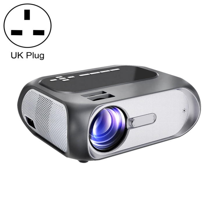 T7i 720P 200 ANSI Home Theater LED HD Digital Projector, Basic Version, UK Plug(Silver Grey) - LED Projector by PMC TechLife | Online Shopping South Africa | PMC TechLife | Buy Now Pay Later Mobicred