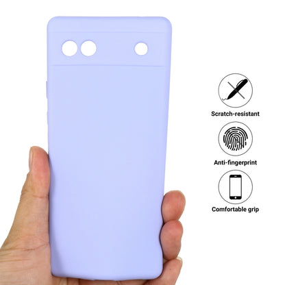 For Google Pixel 6a Pure Color Liquid Silicone Phone Case(Purple) - Google Cases by PMC Jewellery | Online Shopping South Africa | PMC Jewellery | Buy Now Pay Later Mobicred