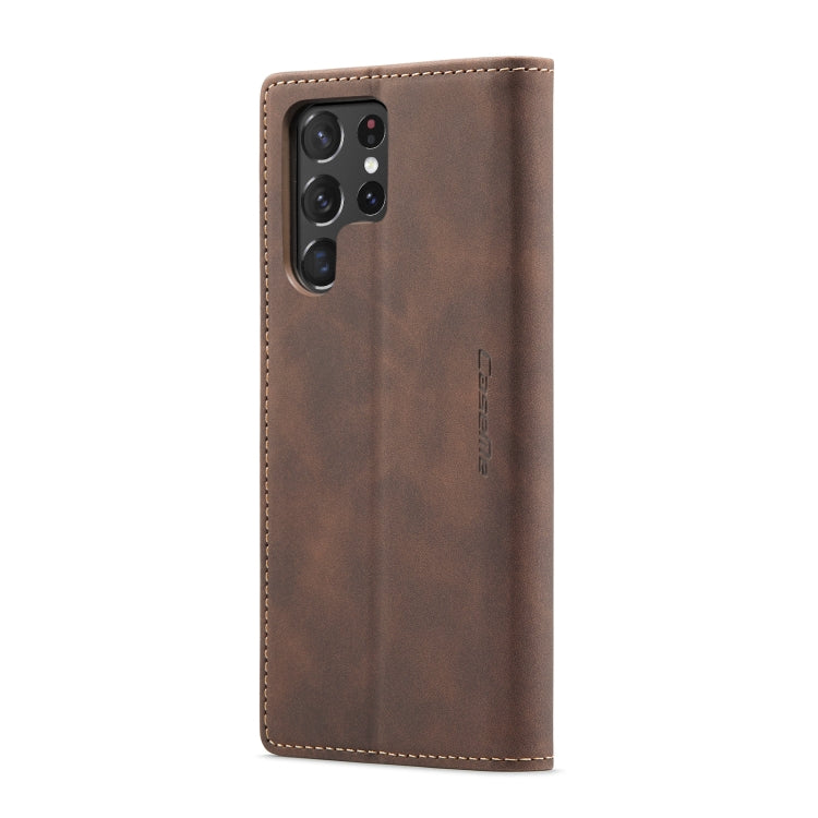 For Samsung Galaxy S22 Ultra 5G CaseMe 013 Multifunctional Leather Phone Case(Coffee) - Galaxy S22 Ultra 5G Cases by CaseMe | Online Shopping South Africa | PMC Jewellery | Buy Now Pay Later Mobicred