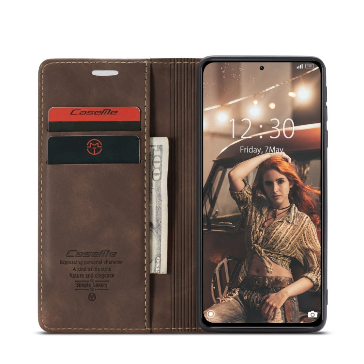 For Xiaomi Redmi K40 / K40 Pro / Poco F3／Mi 11i／Mi 11X／Mi 11X Pro CaseMe 013 Multifunctional Leather Phone Case(Coffee) - Xiaomi Cases by CaseMe | Online Shopping South Africa | PMC Jewellery | Buy Now Pay Later Mobicred