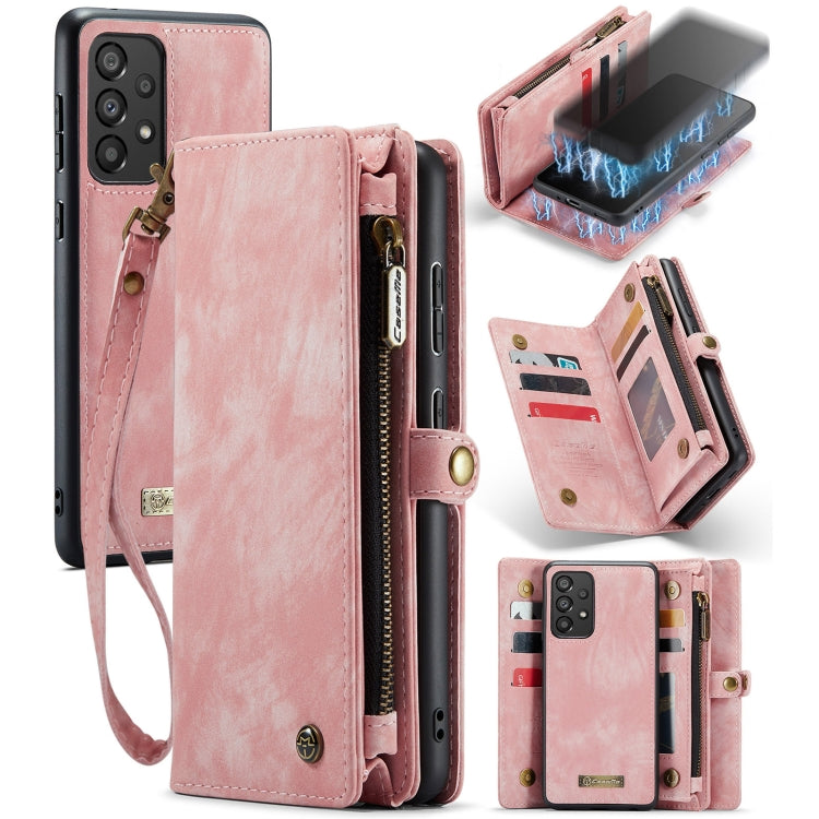 For Samsung Galaxy A33 5G CaseMe-008 Detachable Multifunctional Horizontal Flip Leather Case (Pink) - Galaxy Phone Cases by CaseMe | Online Shopping South Africa | PMC Jewellery | Buy Now Pay Later Mobicred