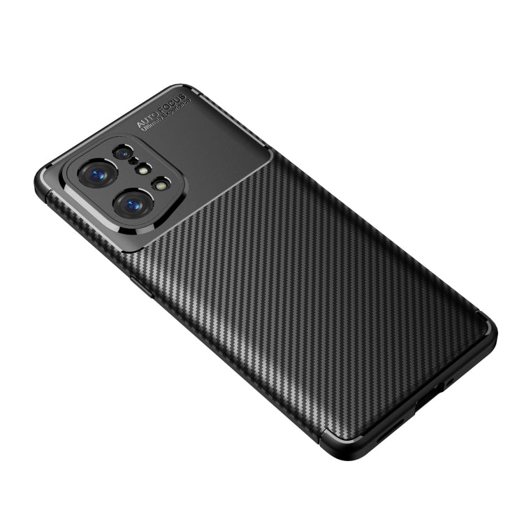 For OPPO Find X5 Carbon Fiber Texture Shockproof TPU Phone Case(Black) - OPPO Cases by PMC Jewellery | Online Shopping South Africa | PMC Jewellery