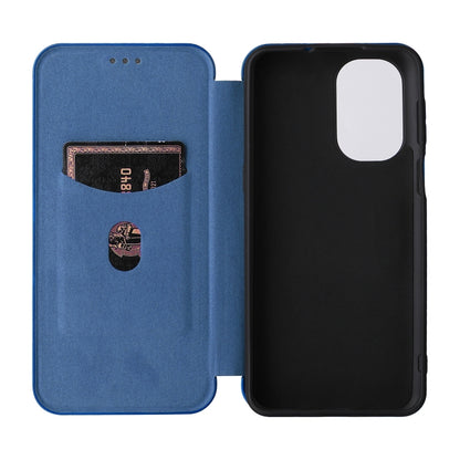 For Ulefone Note 13P Carbon Fiber Texture Horizontal Flip PU Phone Case(Blue) - Ulefone Cases by PMC Jewellery | Online Shopping South Africa | PMC Jewellery | Buy Now Pay Later Mobicred