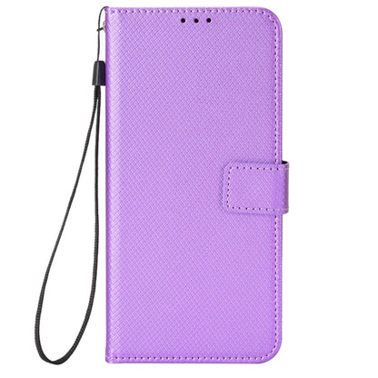 For DOOGEE N40 Pro Diamond Texture Leather Phone Case(Purple) - Doogee Cases by PMC Jewellery | Online Shopping South Africa | PMC Jewellery | Buy Now Pay Later Mobicred