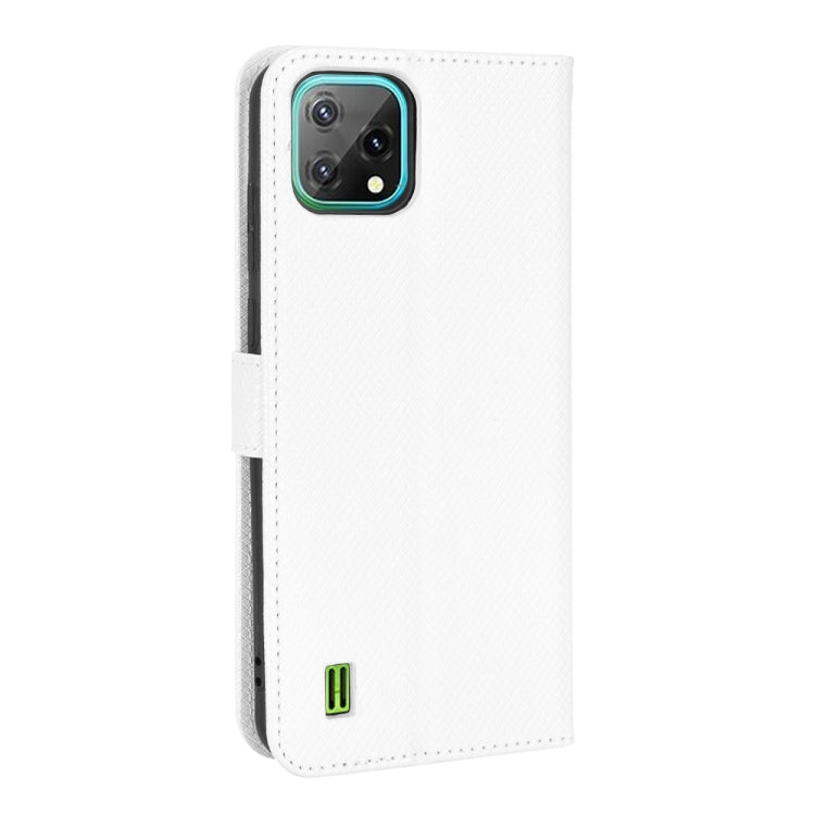 For Blackview A55 Diamond Texture Leather Phone Case(White) - More Brand by PMC Jewellery | Online Shopping South Africa | PMC Jewellery