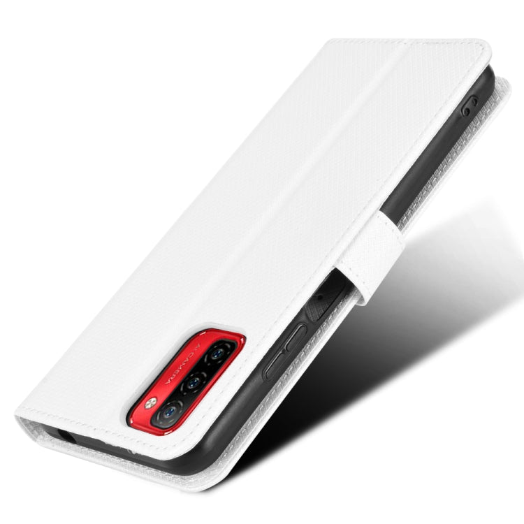 For Ulefone Note 12P Diamond Texture Leather Phone Case(White) - Ulefone Cases by PMC Jewellery | Online Shopping South Africa | PMC Jewellery | Buy Now Pay Later Mobicred