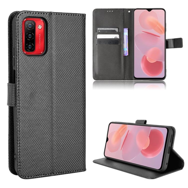 For Ulefone Note 12P Diamond Texture Leather Phone Case(Black) - Ulefone Cases by PMC Jewellery | Online Shopping South Africa | PMC Jewellery | Buy Now Pay Later Mobicred