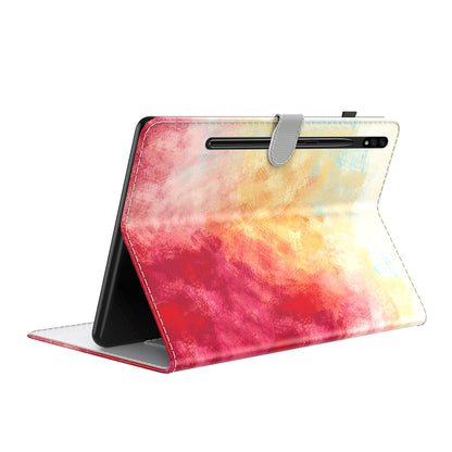 For Samsung Galaxy Tab S9 Watercolor Pattern Flip Leather Tablet Case(Spring Cherry) - Galaxy Tab S9 Cases by PMC Jewellery | Online Shopping South Africa | PMC Jewellery | Buy Now Pay Later Mobicred