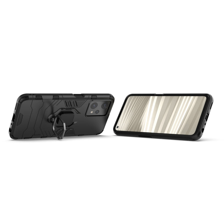 For OPPO Realme 9 Pro Magnetic Ring Holder PC + TPU Phone Case(Black) - Realme Cases by PMC TechLife | Online Shopping South Africa | PMC TechLife | Buy Now Pay Later Mobicred