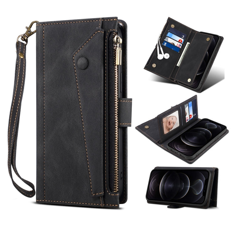 For Google Pixel 7 5G Retro Frosted Horizontal Flip Leather Phone Case(Black) - Google Cases by PMC TechLife | Online Shopping South Africa | PMC TechLife | Buy Now Pay Later Mobicred