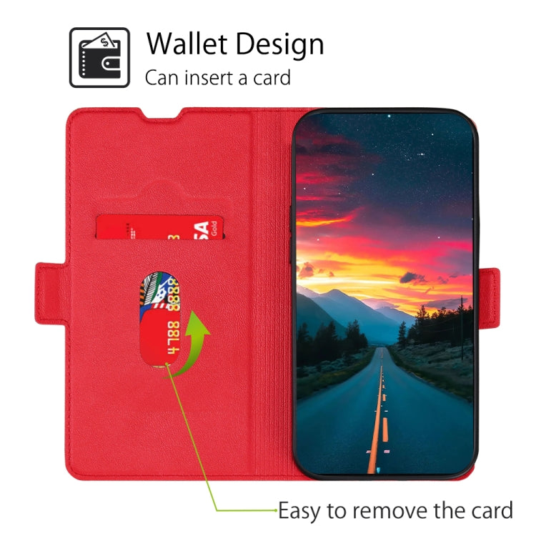 For Doogee Y8 Ultra-thin Voltage Side Buckle PU + TPU Leather Phone Case(Red) - More Brand by PMC Jewellery | Online Shopping South Africa | PMC Jewellery | Buy Now Pay Later Mobicred