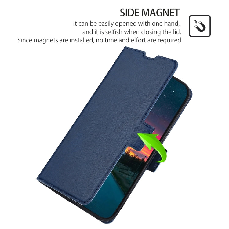 For Blackview A60 Ultra-thin Voltage Side Buckle PU + TPU Leather Phone Case(Blue) - More Brand by PMC Jewellery | Online Shopping South Africa | PMC Jewellery | Buy Now Pay Later Mobicred