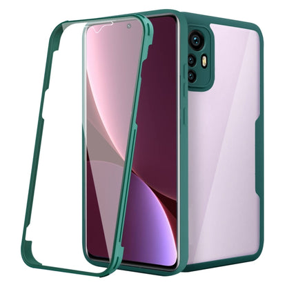 For Xiaomi 12 5G Acrylic + TPU 360 Degrees Full Coverage Shockproof Phone Case(Green) - Xiaomi Cases by PMC Jewellery | Online Shopping South Africa | PMC Jewellery