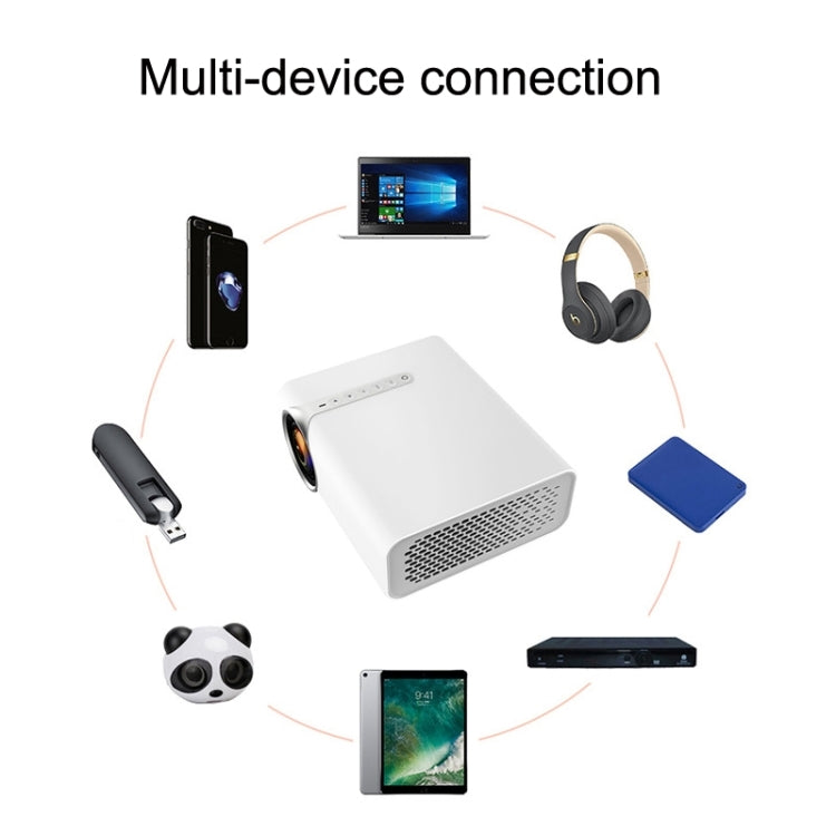 YG530 LED Small 1080P Wireless Screen Mirroring Projector, Power Plug:EU Plug(Black) - LED Projector by PMC TechLife | Online Shopping South Africa | PMC TechLife | Buy Now Pay Later Mobicred