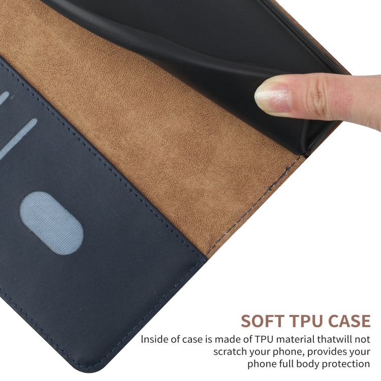 For ZTE Blade V30 Genuine Leather Fingerprint-proof Horizontal Flip Phone Case(Blue) - ZTE Cases by PMC TechLife | Online Shopping South Africa | PMC TechLife | Buy Now Pay Later Mobicred