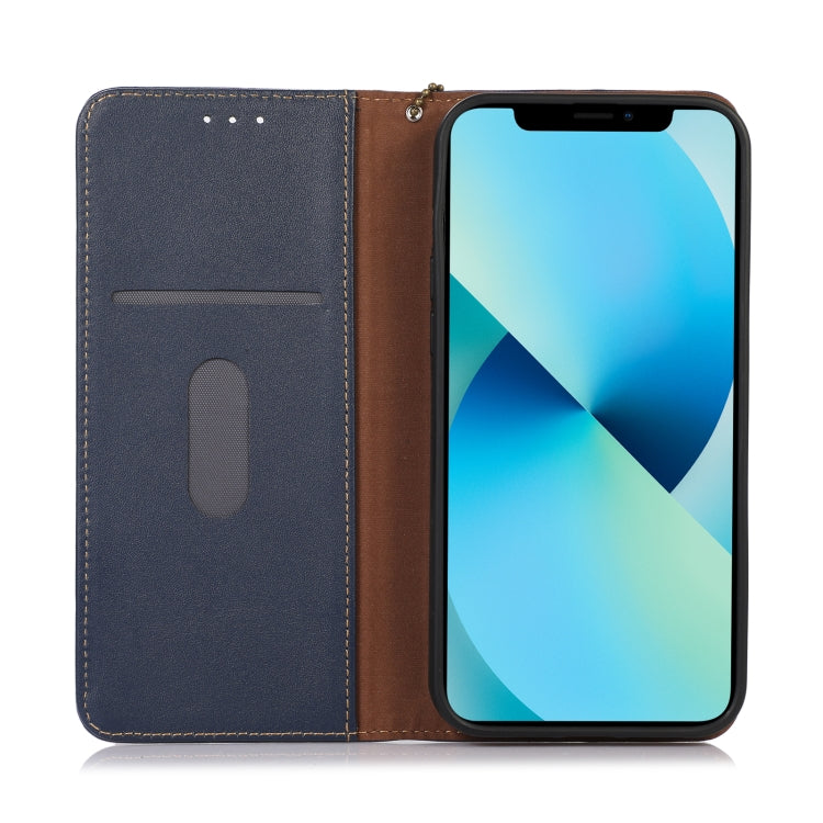For Nokia C20 Plus KHAZNEH Nappa Top Layer Cowhide Leather Phone Case(Blue) - Nokia Cases by PMC TechLife | Online Shopping South Africa | PMC TechLife | Buy Now Pay Later Mobicred