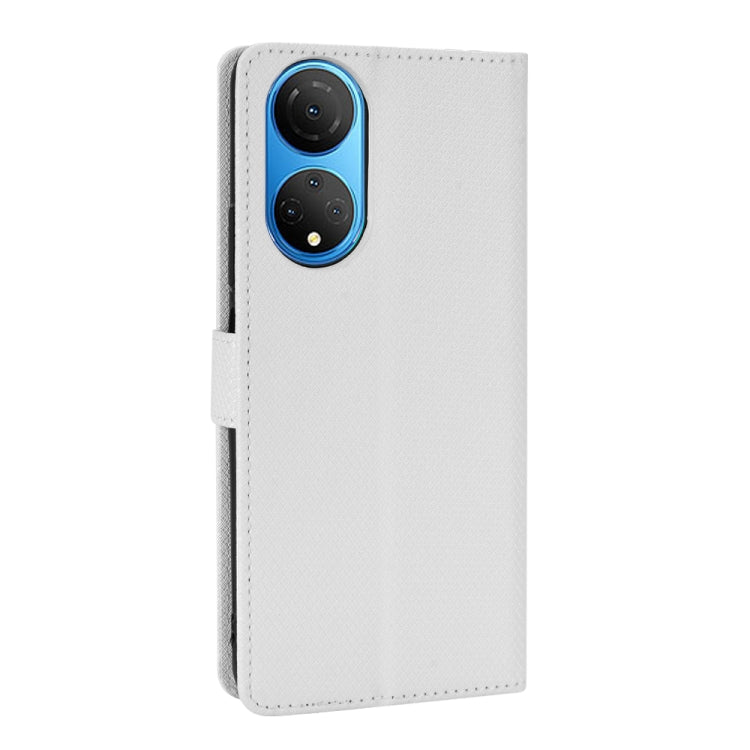 For Honor X7 Diamond Texture Leather Phone Case(White) - Honor Cases by PMC TechLife | Online Shopping South Africa | PMC TechLife