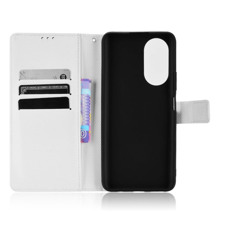 For Honor X7 Diamond Texture Leather Phone Case(White) - Honor Cases by PMC TechLife | Online Shopping South Africa | PMC TechLife