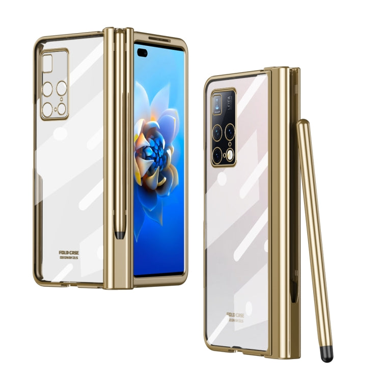 For Huawei Mate X2 Electroplating Hinge Phone Case with Stylus(Gold) - Huawei Cases by PMC TechLife | Online Shopping South Africa | PMC TechLife | Buy Now Pay Later Mobicred
