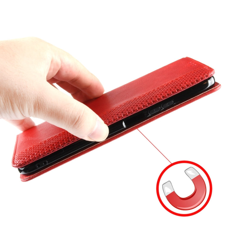 For Blackview A95 Magnetic Buckle Retro Texture Leather Phone Case(Red) - More Brand by PMC TechLife | Online Shopping South Africa | PMC TechLife | Buy Now Pay Later Mobicred
