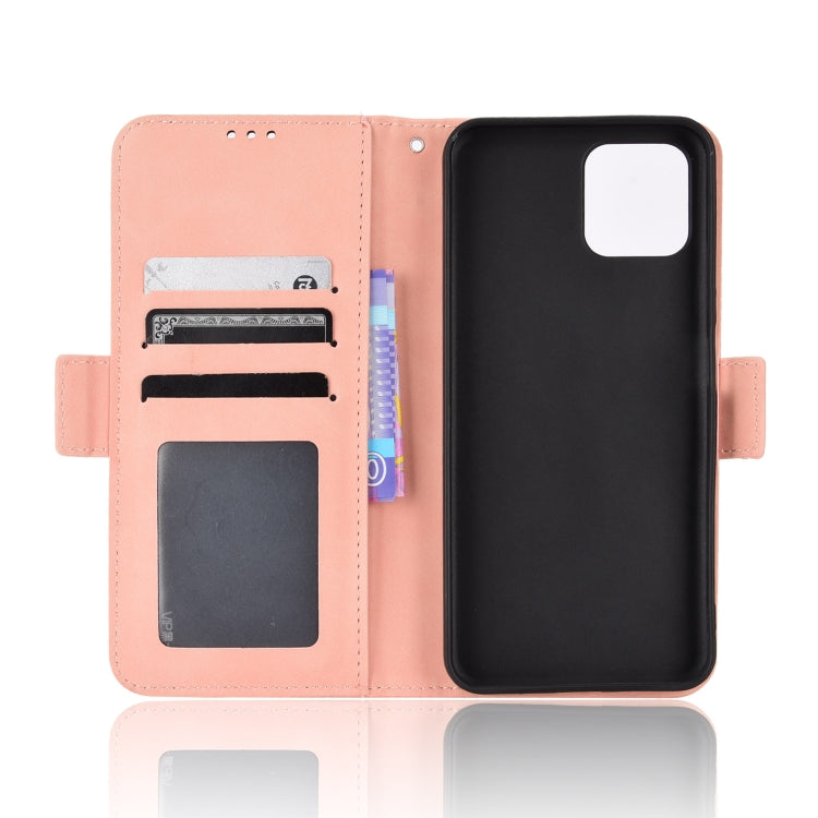 For Blackview A95 Skin Feel Calf Texture Card Slots Leather Phone Case(Pink) - More Brand by PMC Jewellery | Online Shopping South Africa | PMC Jewellery