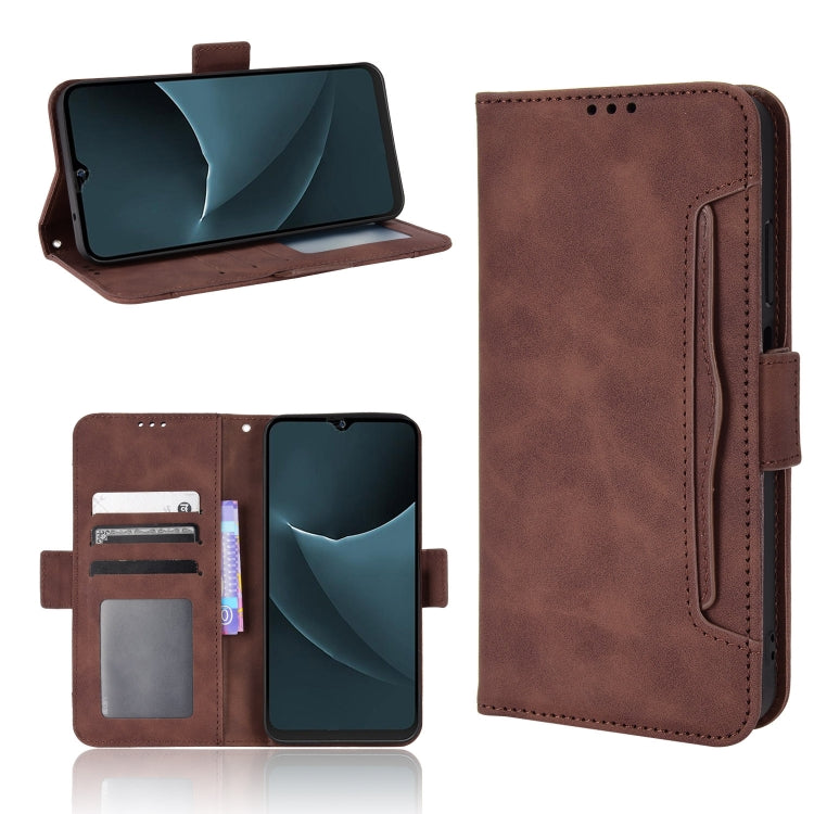 For Blackview A95 Skin Feel Calf Texture Card Slots Leather Phone Case(Brown) - More Brand by PMC Jewellery | Online Shopping South Africa | PMC Jewellery | Buy Now Pay Later Mobicred