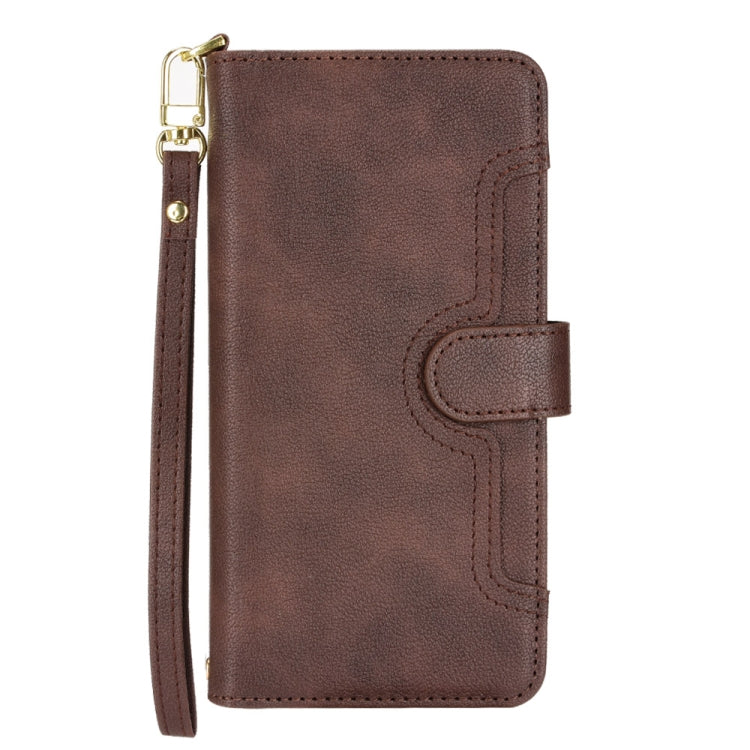 For Doogee X96 Pro Litchi Texture Zipper Leather Phone Case(Brown) - Doogee Cases by PMC TechLife | Online Shopping South Africa | PMC TechLife | Buy Now Pay Later Mobicred
