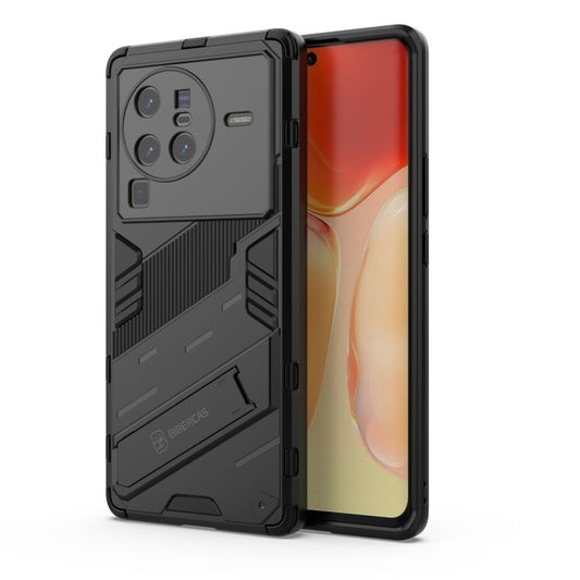For vivo X80 Pro Punk Armor PC + TPU Phone Case with Holder(Black) - vivo Cases by PMC Jewellery | Online Shopping South Africa | PMC Jewellery