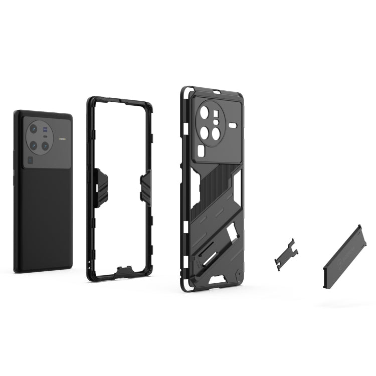 For vivo X80 Pro Punk Armor PC + TPU Phone Case with Holder(Red) - vivo Cases by PMC TechLife | Online Shopping South Africa | PMC TechLife | Buy Now Pay Later Mobicred
