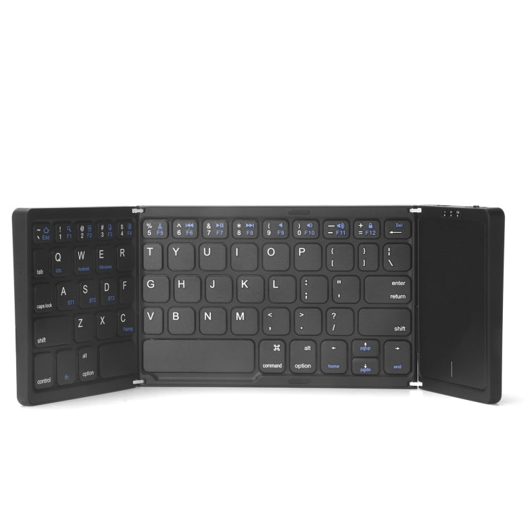 B089T Foldable Bluetooth Keyboard Rechargeable with Touchpad(Black) - Wireless Keyboard by PMC Jewellery | Online Shopping South Africa | PMC Jewellery | Buy Now Pay Later Mobicred