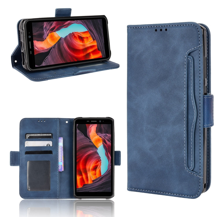 For Ulefone Armor X10 / X10 Pro Skin Feel Calf Texture Card Slots Leather Phone Case(Blue) - Ulefone Cases by PMC Jewellery | Online Shopping South Africa | PMC Jewellery | Buy Now Pay Later Mobicred