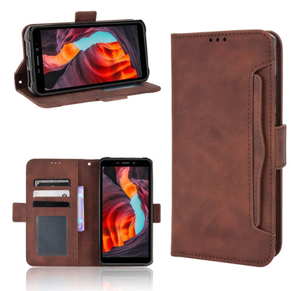 For Ulefone Armor X10 / X10 Pro Skin Feel Calf Texture Card Slots Leather Phone Case(Brown) - Ulefone Cases by PMC Jewellery | Online Shopping South Africa | PMC Jewellery | Buy Now Pay Later Mobicred