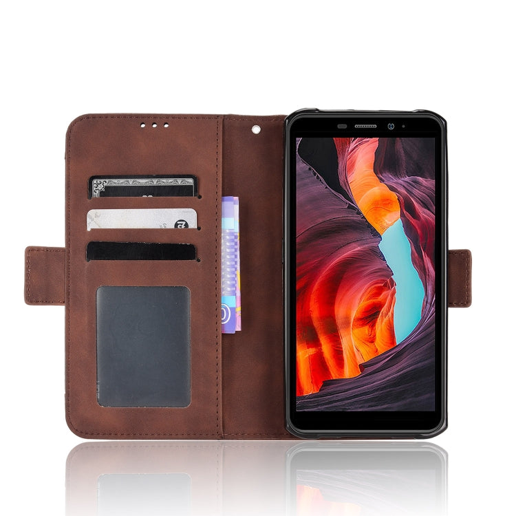 For Ulefone Armor X10 / X10 Pro Skin Feel Calf Texture Card Slots Leather Phone Case(Brown) - Ulefone Cases by PMC Jewellery | Online Shopping South Africa | PMC Jewellery | Buy Now Pay Later Mobicred