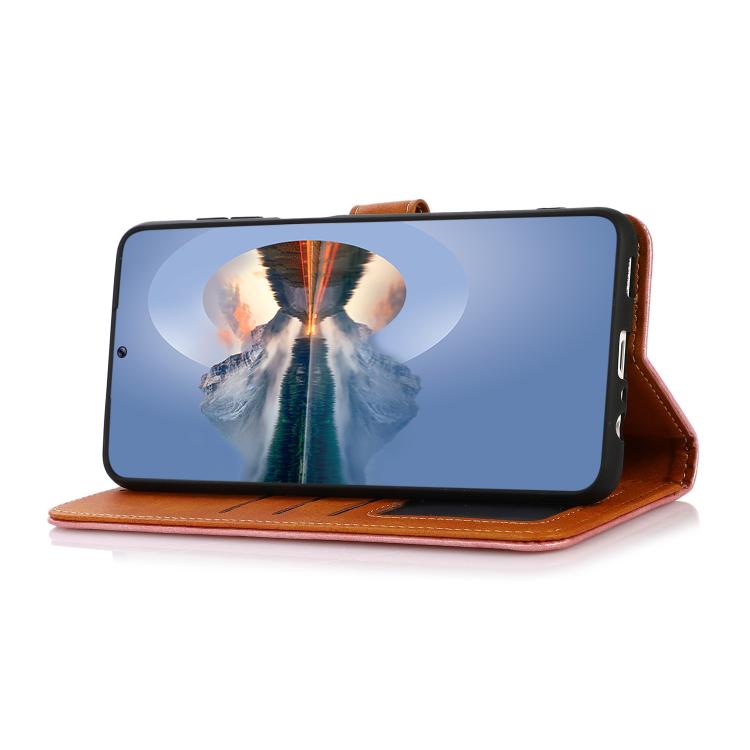For iPhone 17 Pro Max KHAZNEH Dual-color Cowhide Texture Flip Leather Phone Case(Brown) - free shipping - PMc TechLife - Order now!