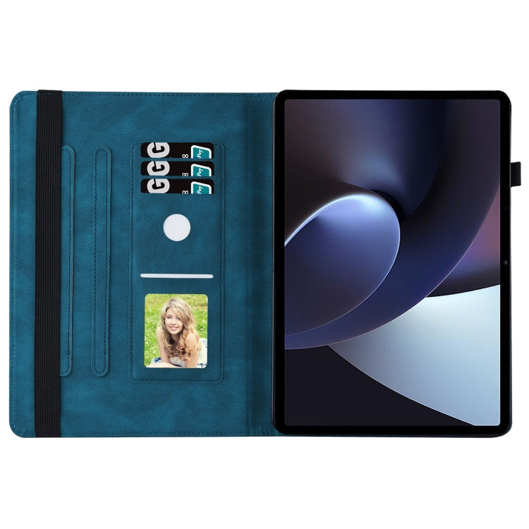For OPPO Pad 11 inch 2022 Big Butterfly Embossed Leather Tablet Case(Blue) - OPPO by PMC TechLife | Online Shopping South Africa | PMC TechLife | Buy Now Pay Later Mobicred