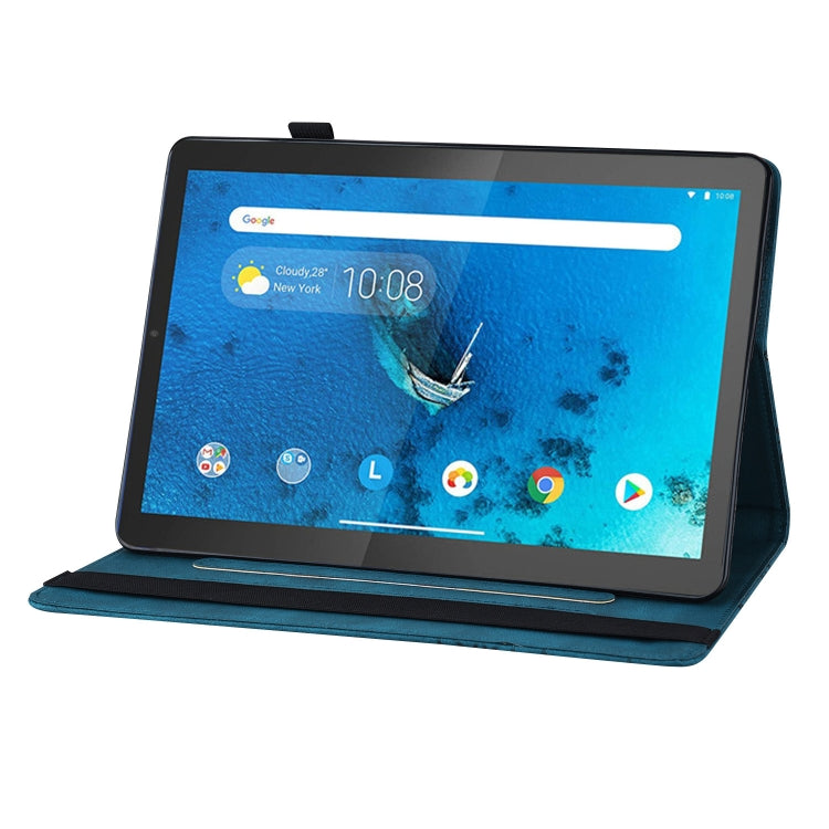For Lenovo M10 Plus X606F Big Butterfly Embossed Leather Tablet Case(Blue) - Lenovo by PMC TechLife | Online Shopping South Africa | PMC TechLife | Buy Now Pay Later Mobicred