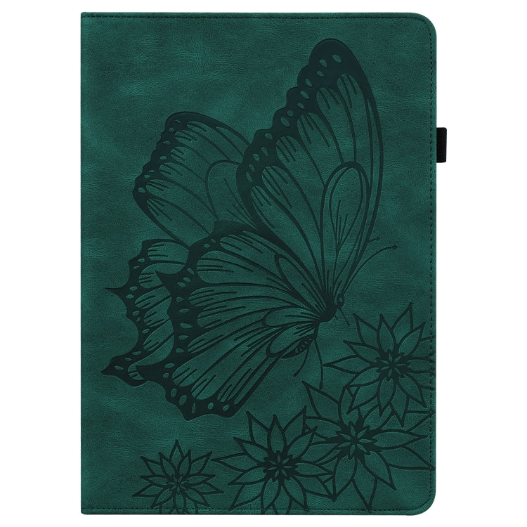 For Amazon Kindle Fire HD 10 / 10 Plus 2021 Big Butterfly Embossed Leather Tablet Case(Green) - free shipping - PMC TechLife - Order now!